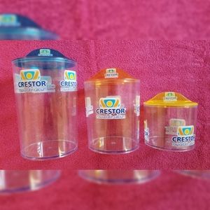Crestor 3 Piece Promo Plastic Container Set
